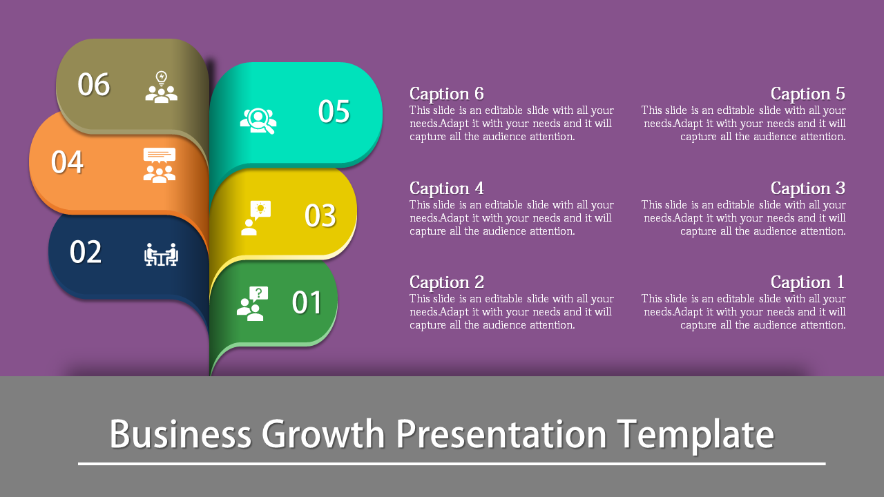 Enticing Business Growth Presentation PowerPoint Template